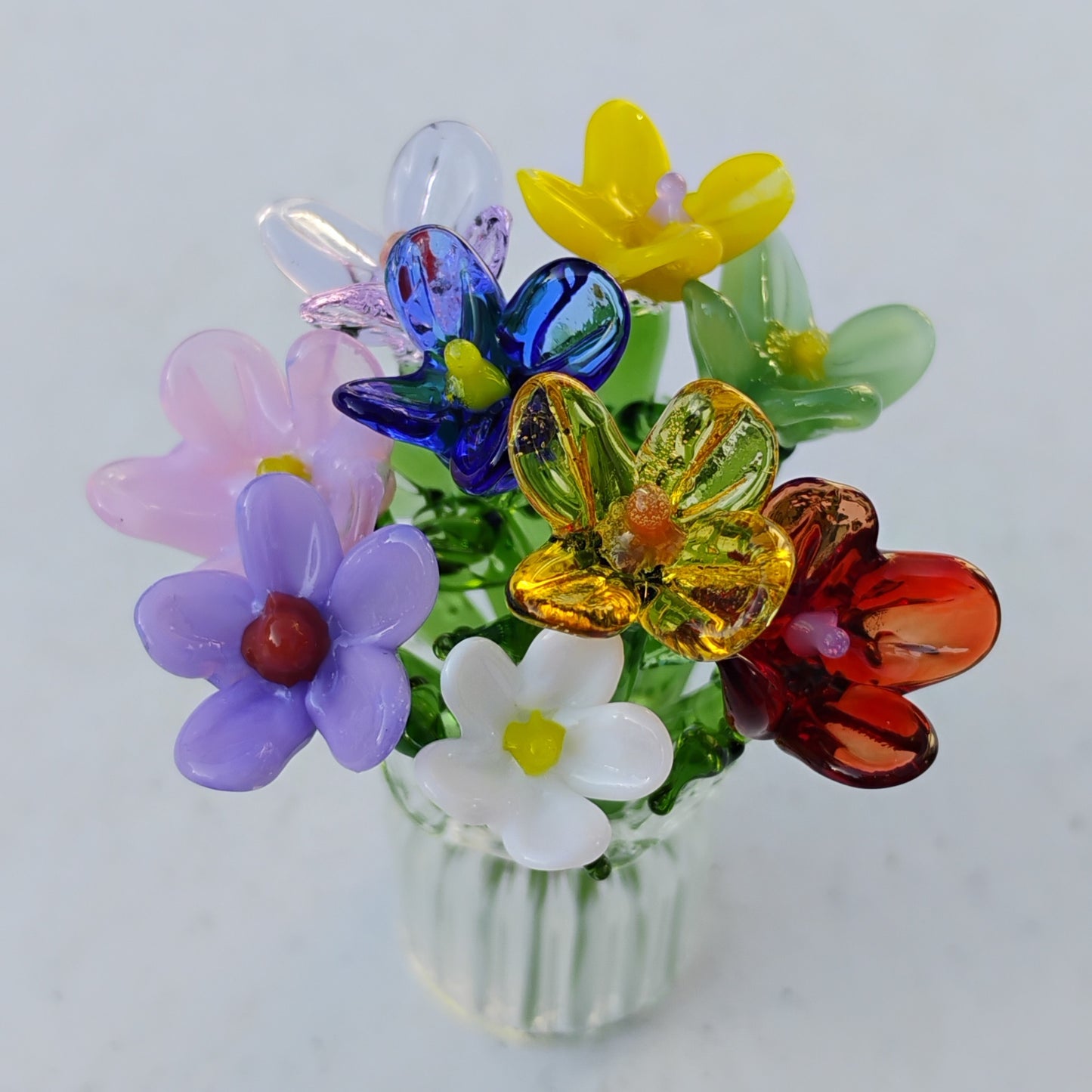 Miniature Glass Flowers – Your Choice of Color
